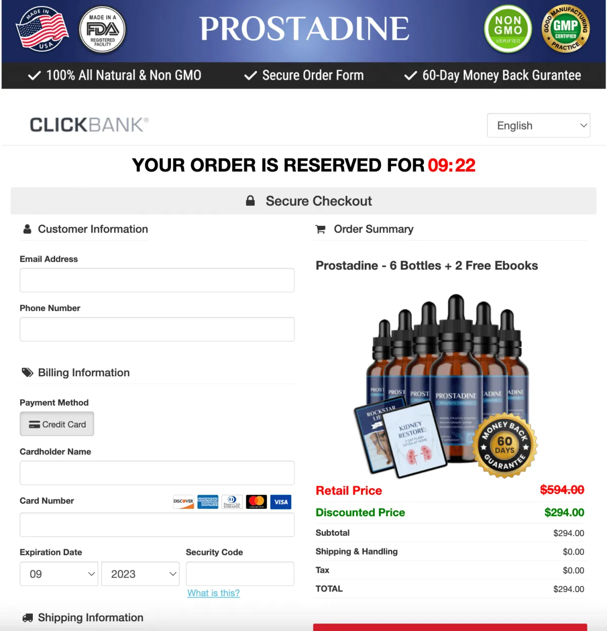 prostadine order page